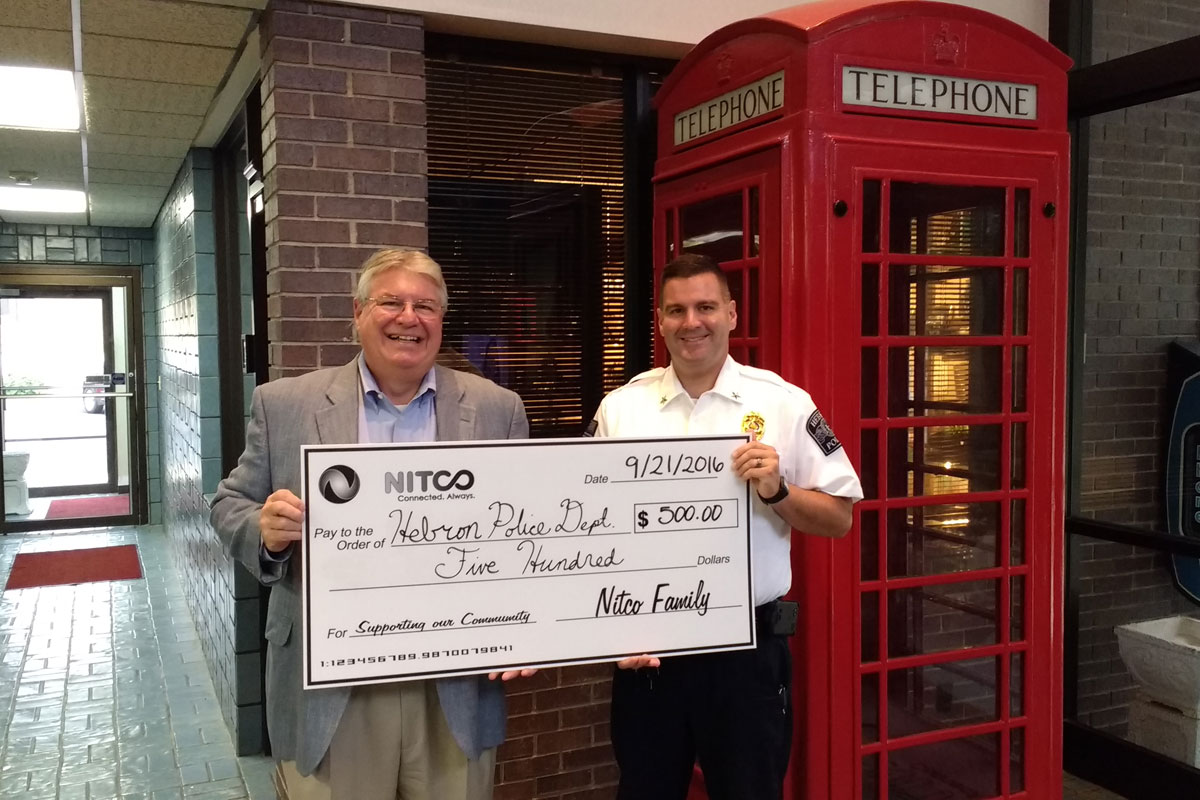 NITCO Donates to Hebron Police Department