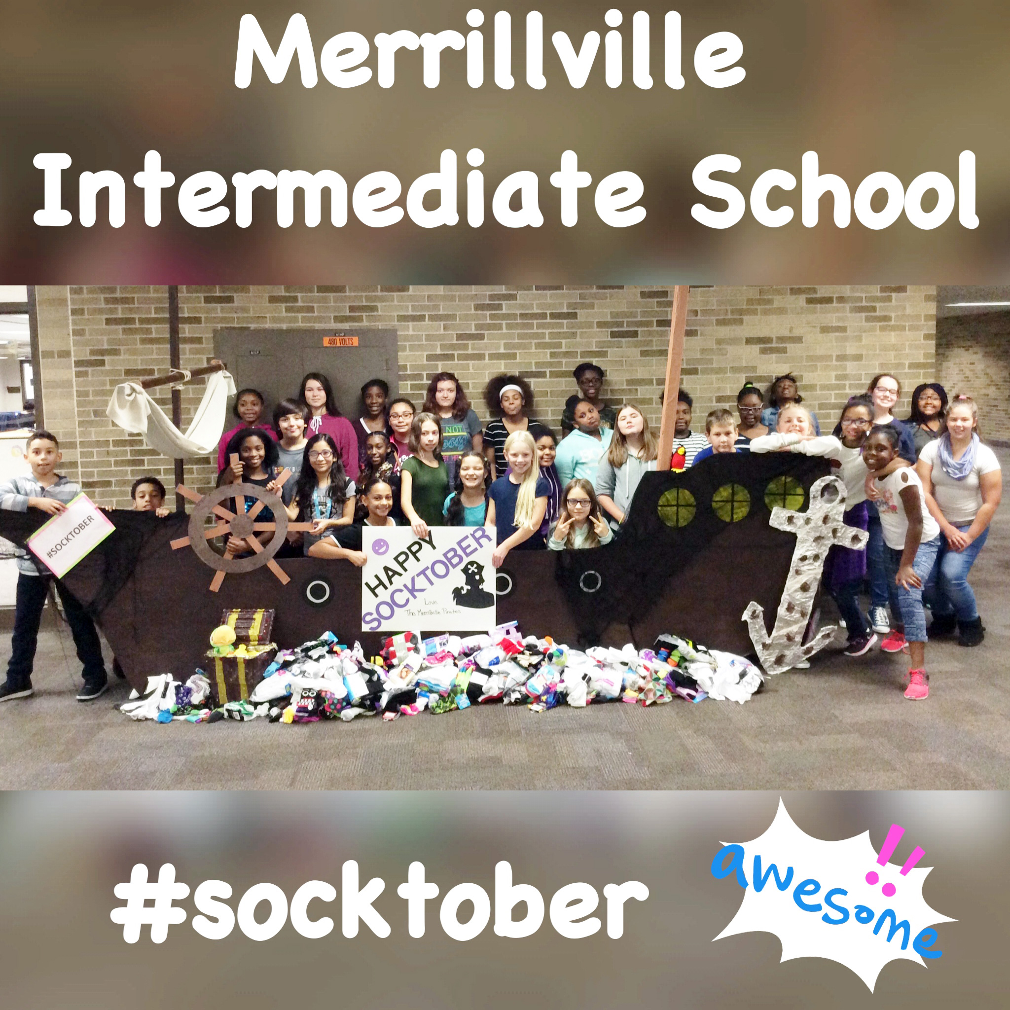 Merrillville Intermediate School Supports Haven House with “Socktober”