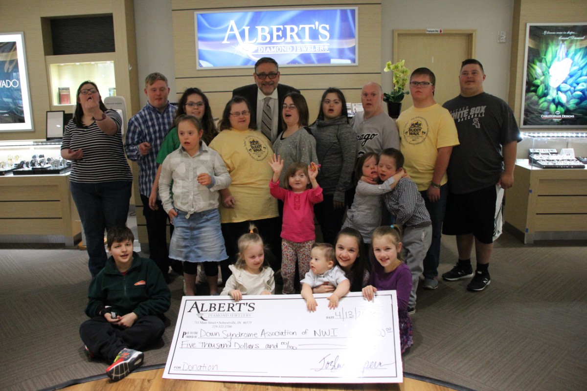 Albert’s Diamond Jewelers Donates to Down Syndrome Association