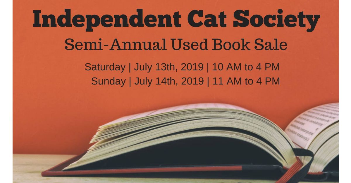 Independent Cat Society’s Semi-Annual Used Book Sale