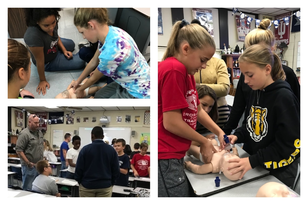 St. Mary’s 7th Graders Learn Life Saving Techniques